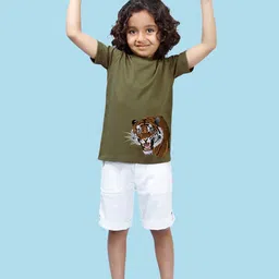 NUSYL Boys Graphic Printed Round Neck T-shirt image 2