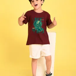 NUSYL Boys Graphic Printed Round Neck Oversized T-shirt image 4