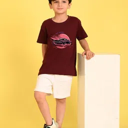 NUSYL Boys Graphic Printed Round Neck Oversized T-shirt image 2