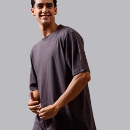 Mad Over Print Round Neck Drop-Shoulder Sleeves Cotton Oversized T-shirt image 4