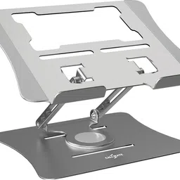 Callmate 360 Rotation Laptop Stand With Adjustable Height | Rotating Mechanism Metal Aluminium Desk Stand Rotatable Laptop Stand with Adjustable Height Compatible with Universal Laptops-picture-27