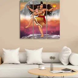 Lord Of Dance Nataraja Canvas Wall Painting By VibeCrafts image 2