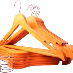 Heavy duty Wooden plastic hanger for clothes, wardrobe organizer, space saver Plastic Shirt Pack of 6 Hangers For Shirt-image-22