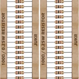 jukr 100 OHM Carbon Film Resistors For Professionals, Engineering Students (100 Nos) Fixed Resistor-picture-28
