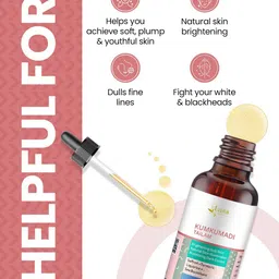 Lass Naturals Kumkumadi Saffron & Turmeric Face Serum For Dark Circles-30 ml image 3