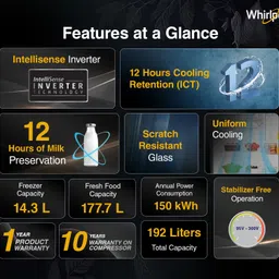 whirlpool 192 L Direct Cool Single Door 4 Star Refrigerator image 2