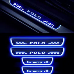rohaneshop Volswagen Polo Car Door Foot Step Led Sill Plate (4pcs) Door Sill Plate-picture-23