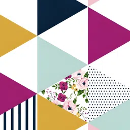 Home Centre White & Pink Geometric 210 TC Single Bedsheet with 1 Pillow Cover image 5