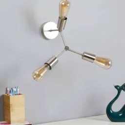 de maison decor Nigella Metal Novelty Wall Light (Silver) image 1