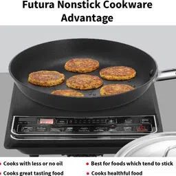 hawkins Futura Frying with Stainless Steel Handle (INFS30S) Fry Pan 29 cm diameter with Lid 2.5 L capacity image 4