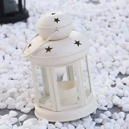 flipkart smartbuy White Metal Table Lantern image 4