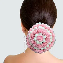 Hair Flare Women Peach-Coloured & White Embellished Hair Accessory Set of image 4