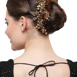 VOGUE HAIR ACCESSORIES Women Set of 4 Beaded Hair Accessory Set image 3