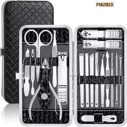 phizller 16 in 1 Manicure Pedicure Kit Salon Finish with Travel Case-picture-13
