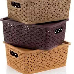 vr Plastic Multipurpose Organized Plastic Medium Size Storage Basket Storage Basket Storage Basket image 3