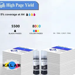 kalar Ink Refill for Epson 001 , 003 , L3200 , L3210 , L3211 , L3215,L3216,L3250,L3252 Black - Twin Pack Ink Bottle image 3