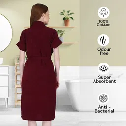 shree disha Baby Maroon Bathrobe Large Bath Robe image 4