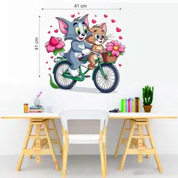 mshub Tom & Jerry Cartoon Wall Sticker image 2