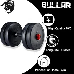 bullar 20 kg PVC Weight Plates with 3ft Straight DM Rod Home Gym Combo image 2