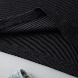 zerozabar Casual Sleeveless Solid Women Black Top image 5