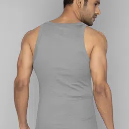 XYXX Men Solid Pack of 2 Pace Combed Cotton For Square Neck Gym Vest image 2