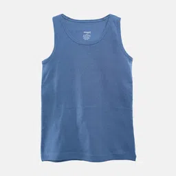 KiddoPanti Boys Pack Of 3 Ribbed Pure Cotton Basic Vests image 3