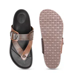 Mochi Men Textured Leather Comfort Sandals image 3