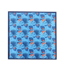 Tossido Men Blue & Orange Printed Pure Microfibre Pocket Square image 2