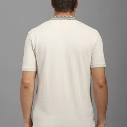 Louis Philippe Jeans Men Solid Polo Collar Cotton T-shirt image 2