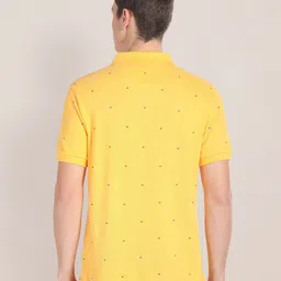 U.S. Polo Assn. Geometric Printed Pique Polo Collar Pure Cotton Slim Fit T-shirt image 4