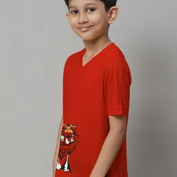 Friskers Boys Graphic Printed V-Neck Pure Cotton T-Shirt image 4