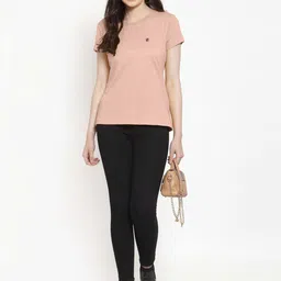 Friskers Pack Of 2 Slim Fit Round Neck Pure Cotton T-shirts image 2