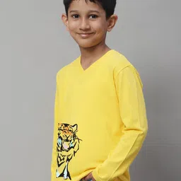 Friskers Boys Graphic Printed V-Neck Slim Fit Pure Cotton Casual T-shirt image 5