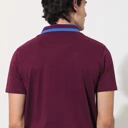 RARE RABBIT Men Divide Regular Fit Polo Collar Cotton T-Shirt image 4