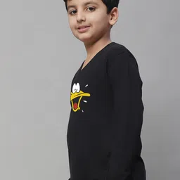 Friskers Boys Printed V-Neck Slim Fit Cotton T-shirt image 3