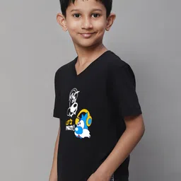 Friskers Boys Graphic Printed Slim Fit Cotton Lycra??? T-shirt image 4