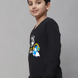 Friskers Boys Graphic Printed Slim Fit T-shirt image 3