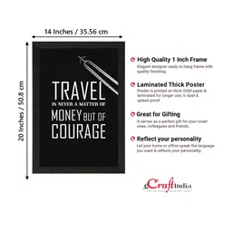 eCraftIndia Black & White Motivational Quote Satin Matt Texture UV Art Painting image 4