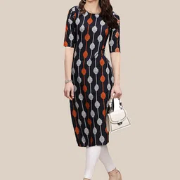 7Threads Women Pack Of 6 Printed Crepe Kurta image 5