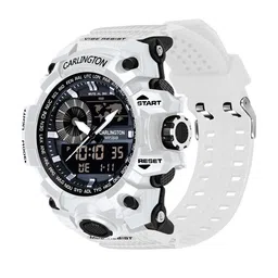 CARLINGTON Men Straps Multi Function Analogue and Digital Watch CT 3388 White image 5