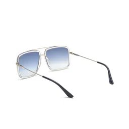 IDEE Men Blue Lens & Silver-Toned Square Sunglasses with UV Protected Lens image 5