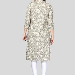 Saree Swarg Grey Floral Printed Kurta image 2