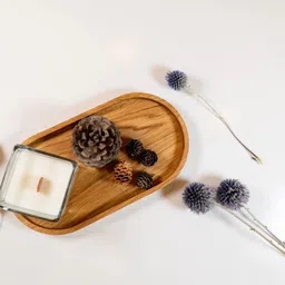 xsource Oval Wood Cheese Board & Snack Platter Tray image 2