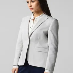 perfect productions Women Solid Single Breasted Formal Blazer image 1