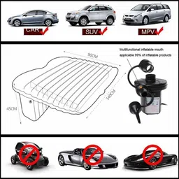 ayw Beige Car Bed Mattress for Rest,Travel, Car Back Seat Air Inflation Bed Universal Air Couch with Two Air Pillows, Car Air Pump and 1 Repair Kit For Kwid Old Universal For All Models Beige Car Bed Mattress for Rest,Travel, Car Back Seat Air Inflation Bed Universal Air Couch with Two Air Pillows, Car Air Pump and 1 Repair Kit For Kwid Old Universal For All Models Car Inflatable Bed image 3