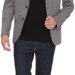 basics Men Self Design Single Breasted Casual Blazer image 5