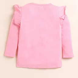 Lazy Shark Girls Graphic Printed Pure Cotton T-shirt with Trousers image 4