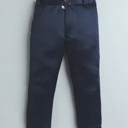 BAESD Boys Self Design Single-Breasted Mandarin Collar Double Vent 2-Piece Suit image 3