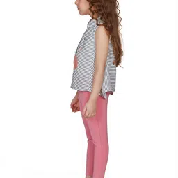 Peppermint Girls Striped Top With Leggings image 3