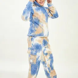 Stylo Bug Girls Abstract Printed Hooded Sweatshirt With Trousers image 2